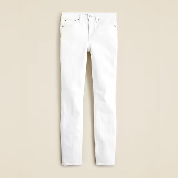 J. Crew Denim - J. Crew Women’s Mid-Rise 9" Toothpick Jean Stretch In White Wash BQ310 Sz 25 NWT